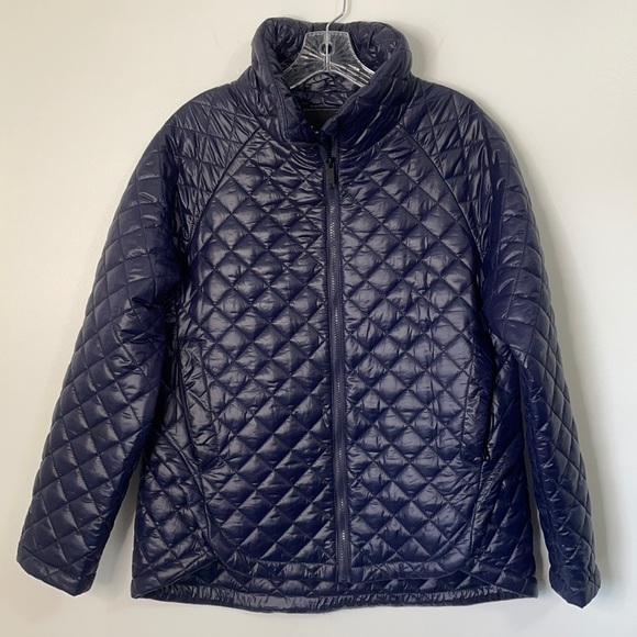 Sam Edelman Navy Quilted Puffer Jacket Coat Size M - Picture 1 of 12